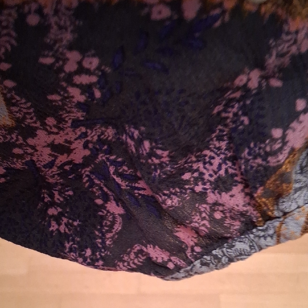 Free People Patchwork Mini Dress Or Tunic In Pink, Brown, and Gray - Picture 5 of 16